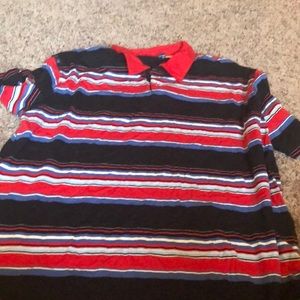Brand new rocawear multi color striped polo